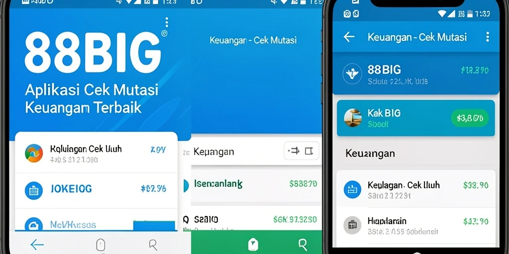Tampilan antarmuka aplikasi 88BIG untuk cek mutasi keuangan.