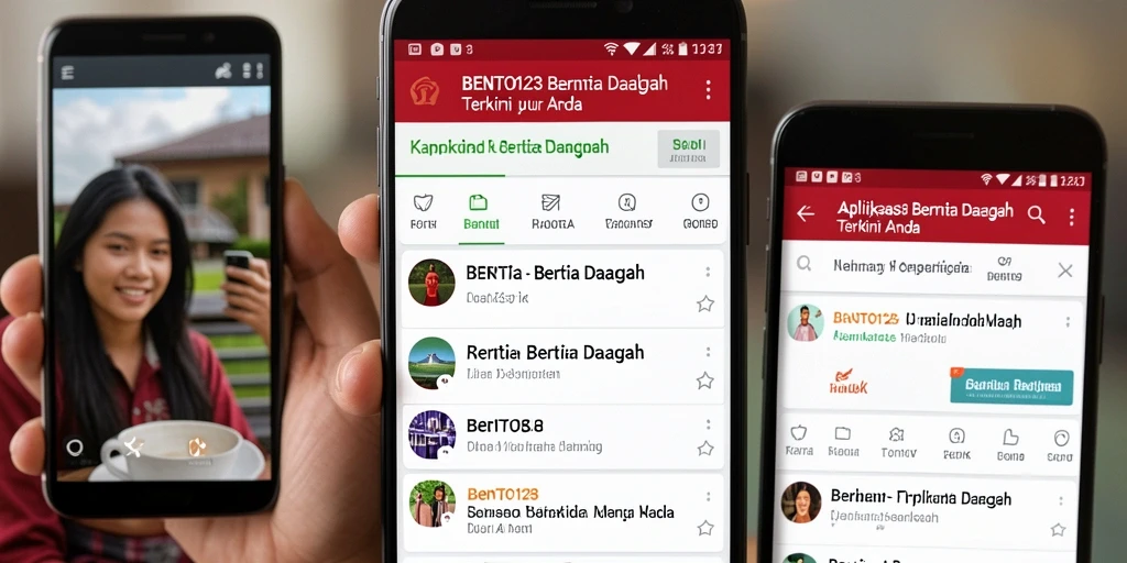 Tampilan antarmuka aplikasi BENTO123 yang menarik dan informatif.