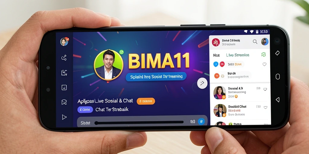 Antarmuka aplikasi BIMA11 yang menampilkan fungsi Live Streaming.