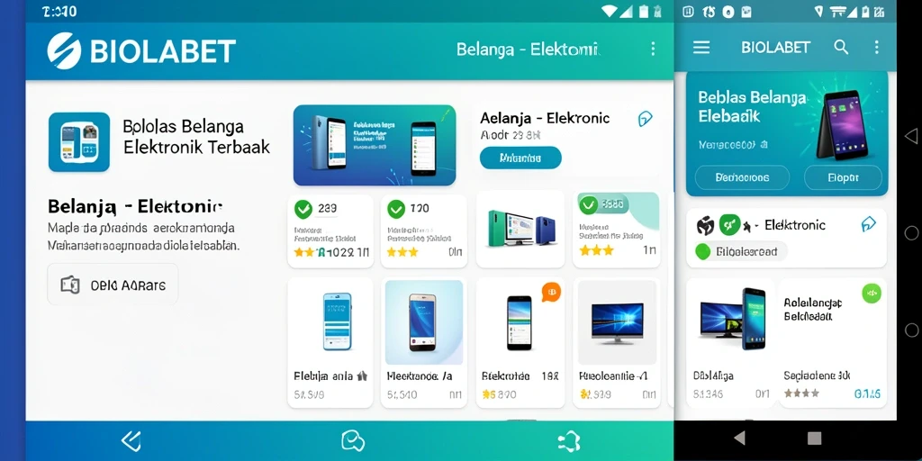 Antarmuka aplikasi BIOLABET yang intuitif dan menarik.
