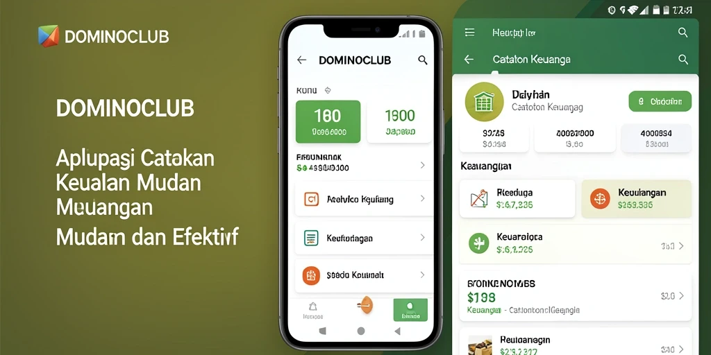 Tampilan antarmuka aplikasi Catatan Keuangan DOMINOCLUB yang sederhana dan efektif.