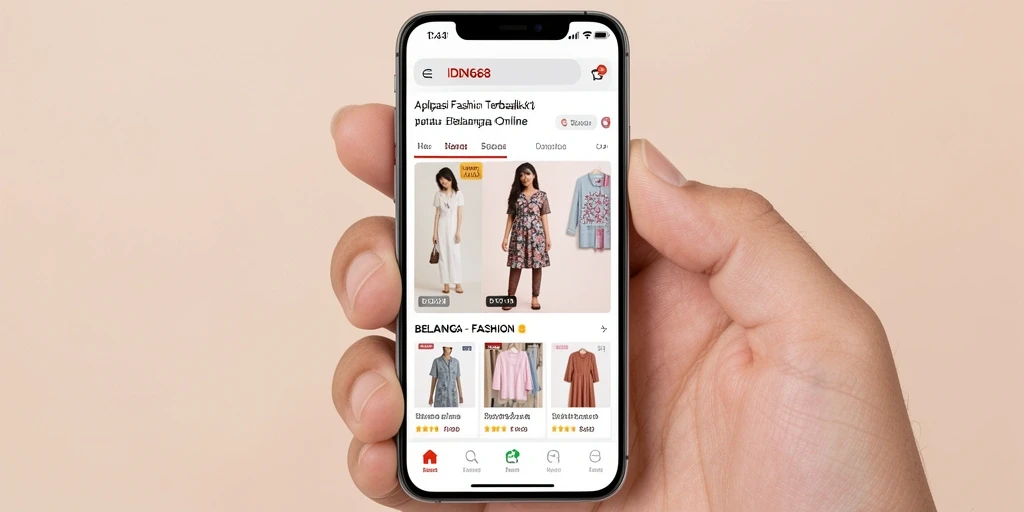 Tampilan antarmuka IDN668 yang menarik dan fungsional untuk belanja fashion.