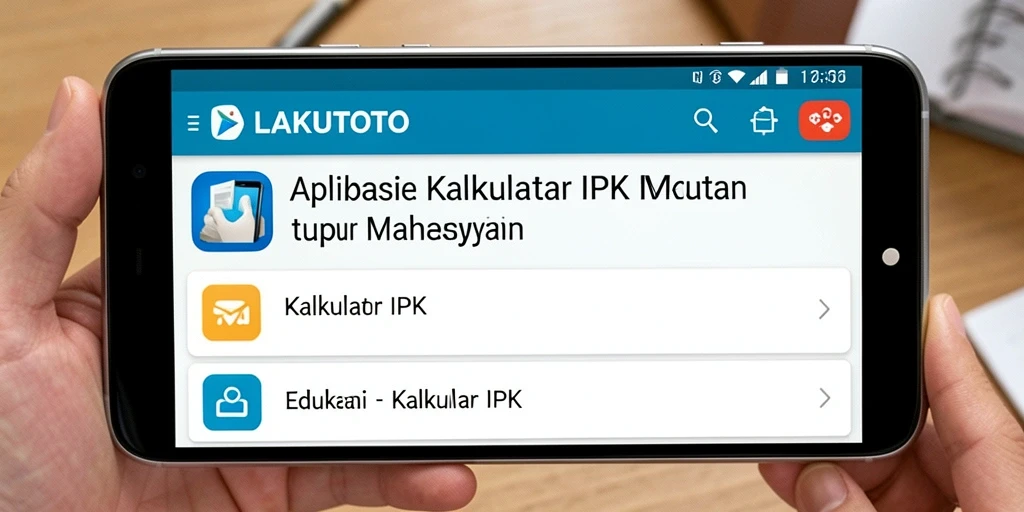 Antarmuka aplikasi LAKUTOTO yang intuitif untuk menghitung IPK.