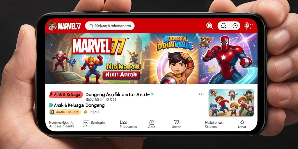 Tampilan antarmuka pengguna MARVEL77 yang menarik dan intuitif.