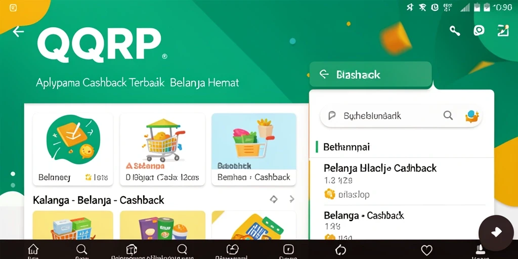 Tampilan antarmuka aplikasi QQRP dengan fitur cashback yang menarik.