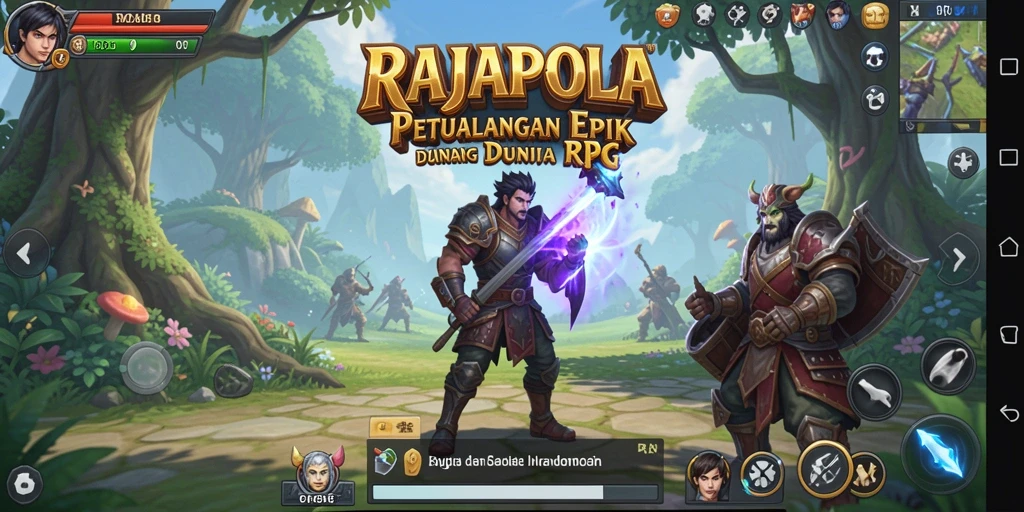 Tampilan antarmuka RAJAPOLA yang menakjubkan dan intuitif untuk RPG.