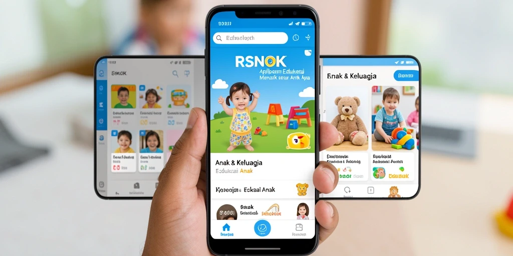 Antarmuka interaktif RSNOK yang mendidik dan ramah anak.